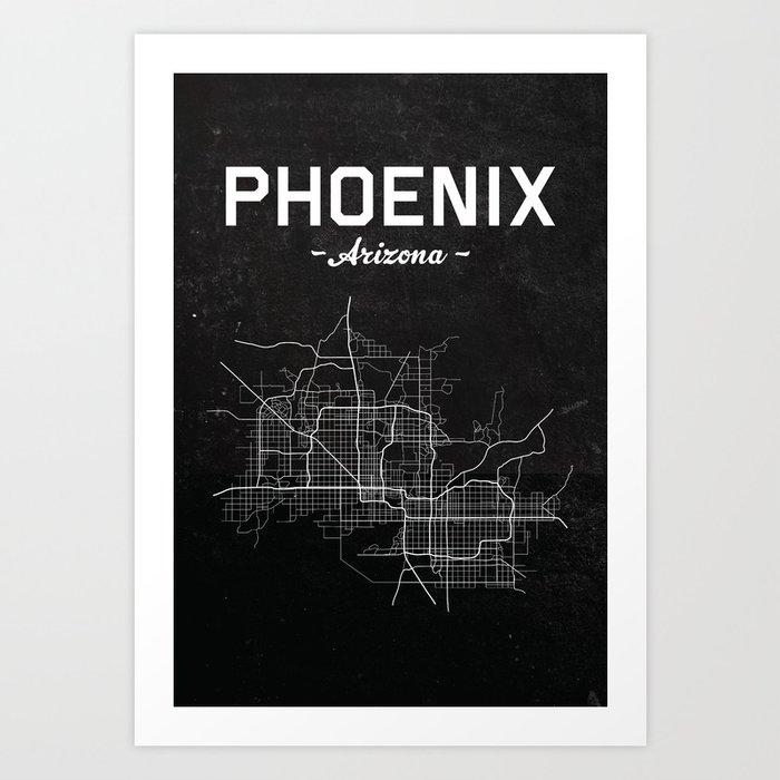 Phoenix, Arizona - b/w Art Print