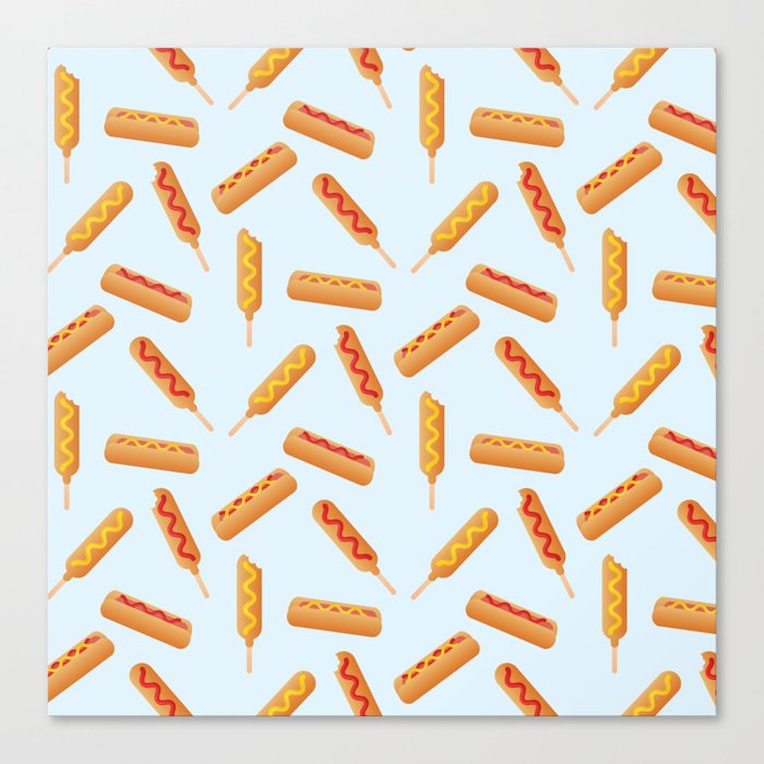 Who Doesn't Love Corn Dogs? Canvas Print