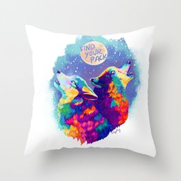 Find Your Pack Throw Pillow