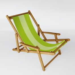Bright Pistachio Nut Green Wide Cabana Stripes Sling Chair