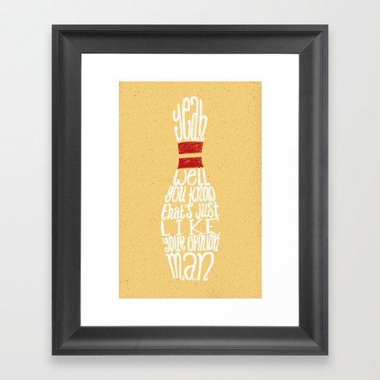 The Big Lebowski Framed Art Print