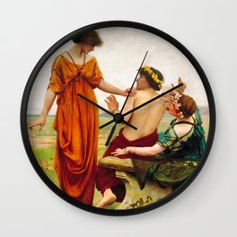 Thomas C. Gotch - Destiny Pre-Raphaelite romantic style Wall Clock