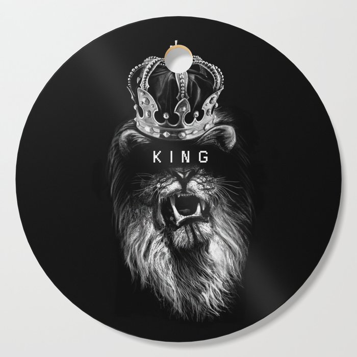 Lion, Lionart, King, Animal, Black, Minimal, Interior, Black White,Wall art, Art Print,Trendy decor Cutting Board