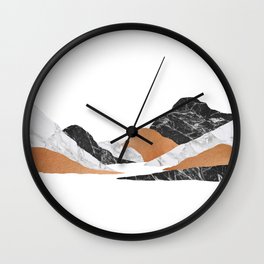 Marble Landscape II, Mountains Wall Clock