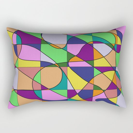 Pastel Pieces Rectangular Pillow