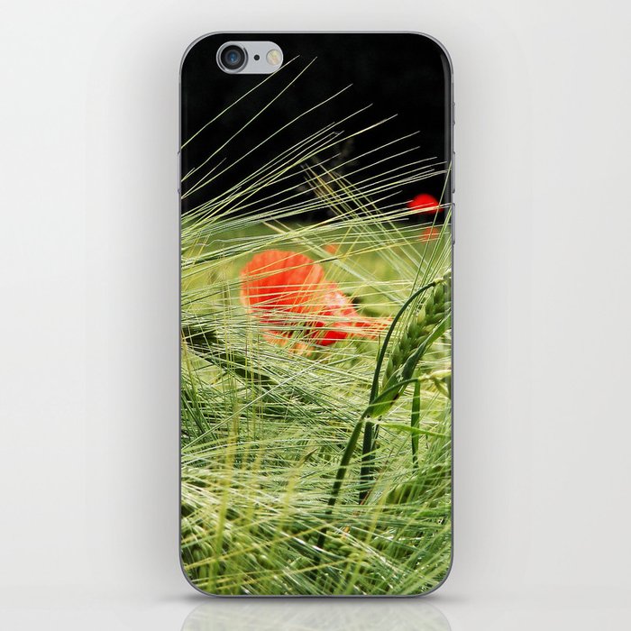Poppies into the grain iPhone Skin