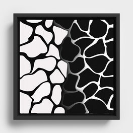 Black and White Gradient Art Framed Canvas