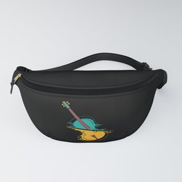 Retro Upright Bass Classical Music Fanny Pack