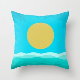  The forest, the sand, the water Throw Pillow