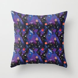 Out of This World Carpet Pattern Throw Pillow