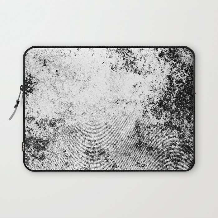 Black engraved and White Laptop Sleeve