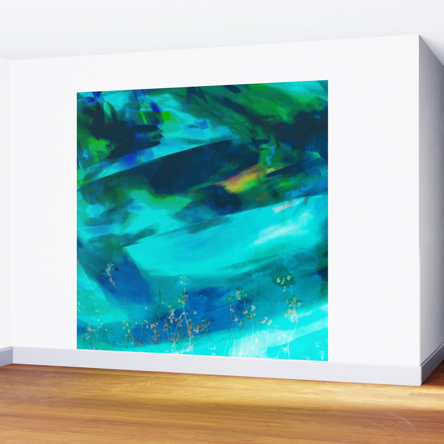 Winter Scenery Abstract Digital Painting Wall Mural By Katerina Ez Society6