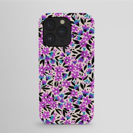 10 Pretty pattern in small flower. Small purple flowers. White background. iPhone Case