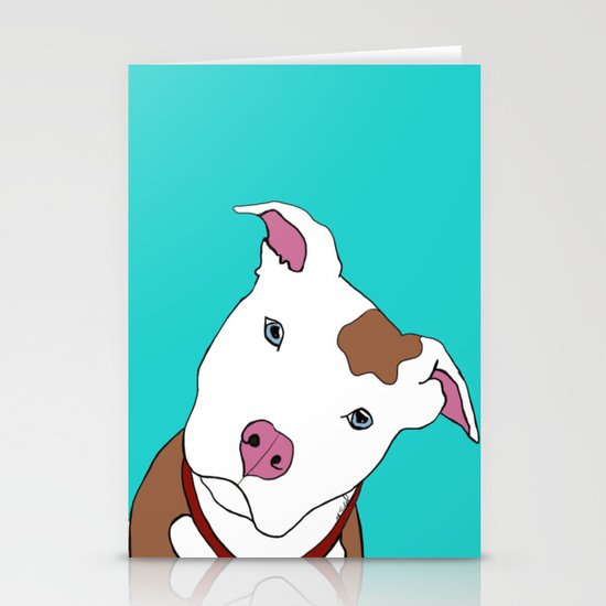 Pit bull Stationery Cards