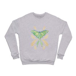 Watercolor Luna Moth Crewneck Sweatshirt