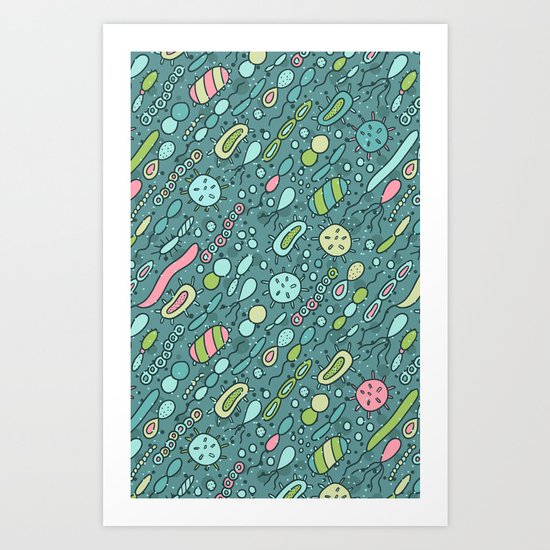 Microbes Art Print