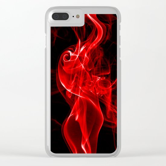 Red Smoke Clear iPhone Case