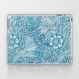  William Morris Blue Marigold Floral Pattern Vintage Victorian Botanical Design Laptop Skin