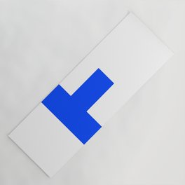 Letter E (Blue & White) Yoga Mat