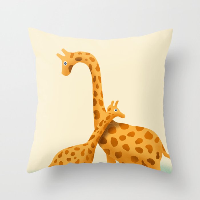 Giraffes Throw Pillow