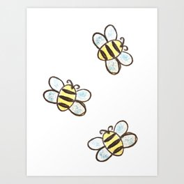 Flying Bees Art Print
