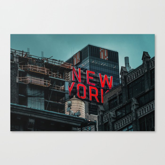 New York red neon Canvas Print