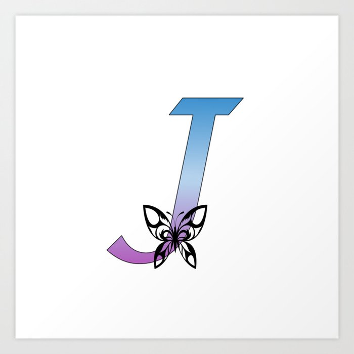Purple Lettering and Butterflies