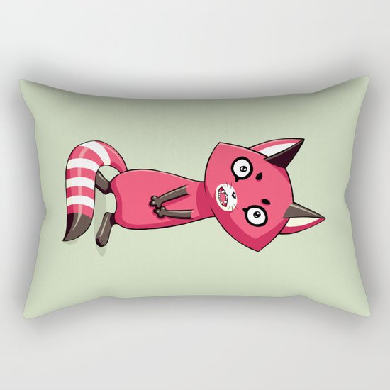 Shy Raccoon Rectangular Pillow