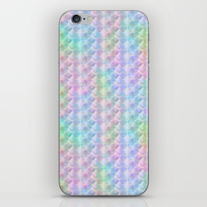 Holographic Mermaid Scales Pattern iPhone Skin