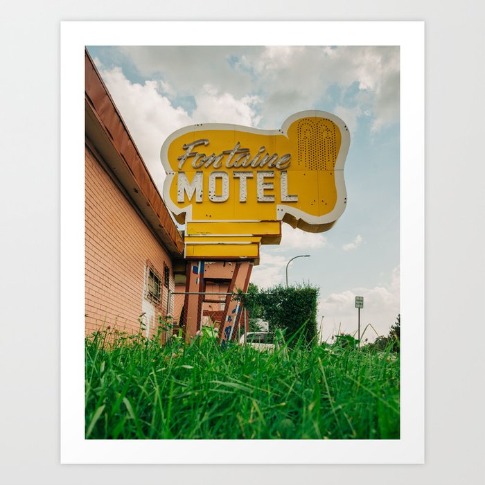 Fontaine Motel, Detroit Art Print by Jon Bilous Society6