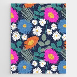 Naive Summer Flowers  Jigsaw Puzzle