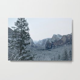 Yosemite Valley Tunnel View After Snow Metal Print