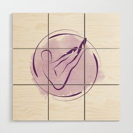 Pilates pose with watercolor effect Wood Wall Art