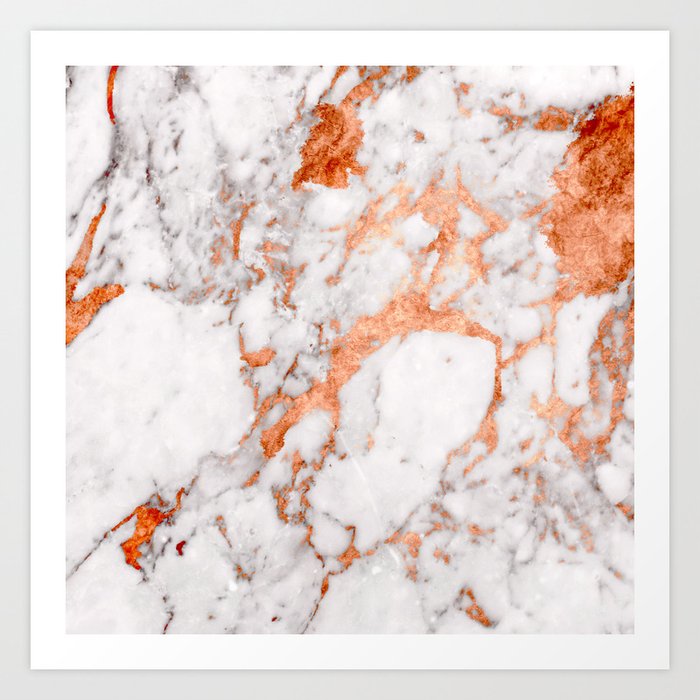 Copper Marble 2 Art Print