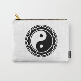 Yin Yang Lotus Flower Carry-All Pouch