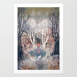 Frost Kunstdrucke | Watercolor, Curated, Painting, Illustration, Landscape, Children 