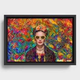 Sunglasses Frida Framed Canvas
