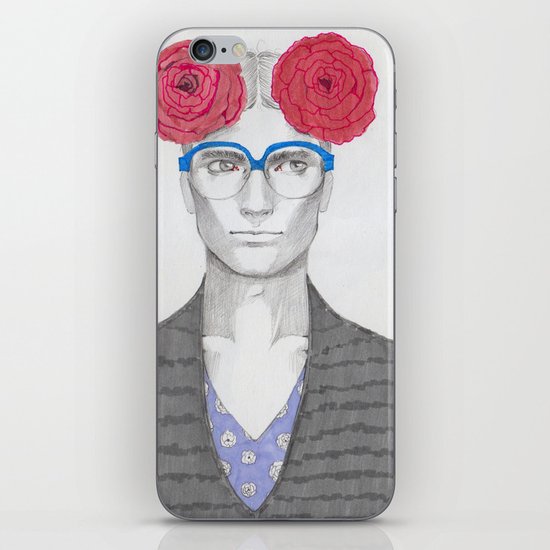 Two Red Flowers 02 iPhone & iPod Skin