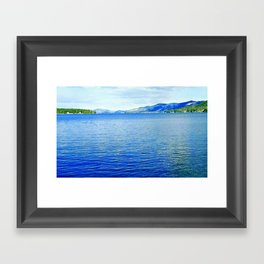 Lake George in Winter Framed Art Print