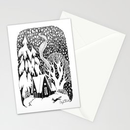 Wintertime Cottage Stationery Cards