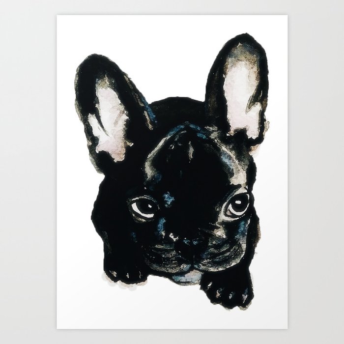 French Bulldog Puppy Art Print by Lelde | Society6