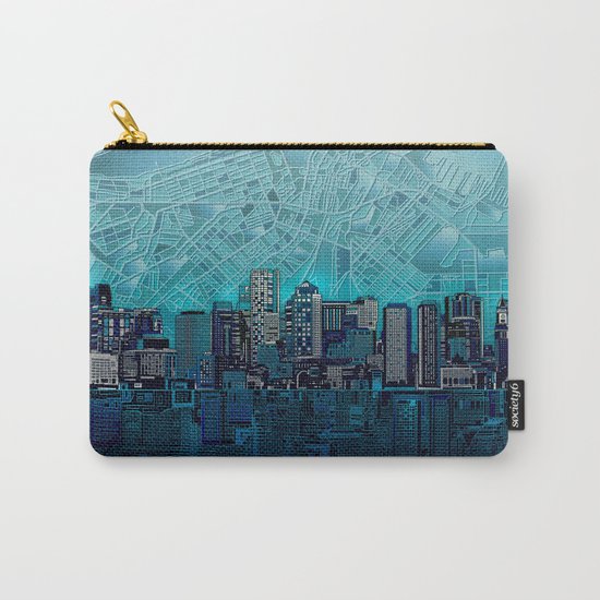 boston city skyline Carry-All Pouch