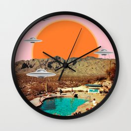 They've arrived! (UFO) Wall Clock