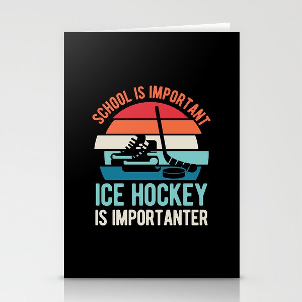 Funny Ice Hockey Stationery Cards