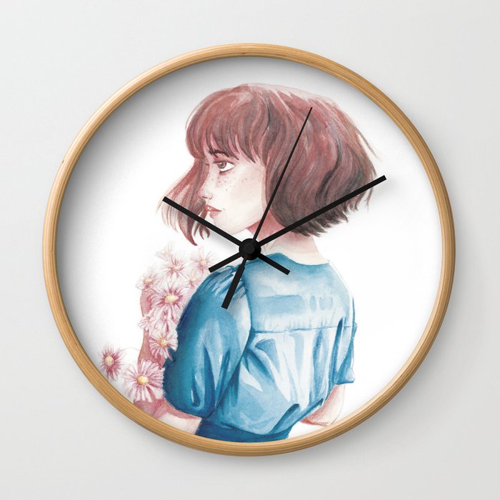 Flower girl Wall Clock