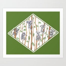 Koala Forest Art Print
