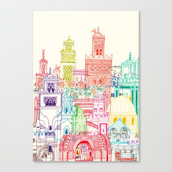 Marrakech Towers Canvas Print