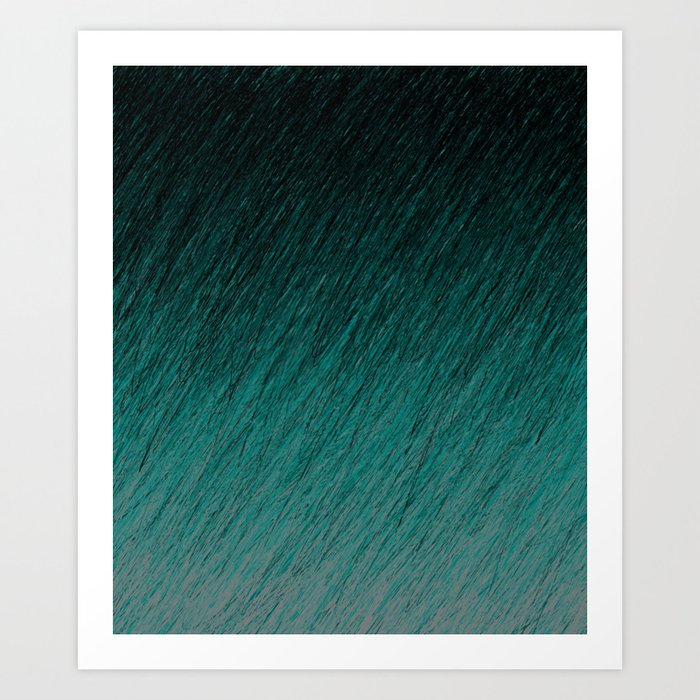 Funky Dark Cyan Art Print