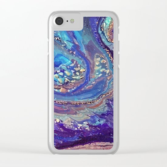Iridescent Fantasy Abstract Clear iPhone Case
