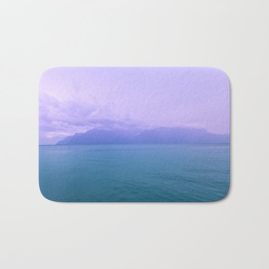Wild Nature with Lake and Mountains Bath Mat
